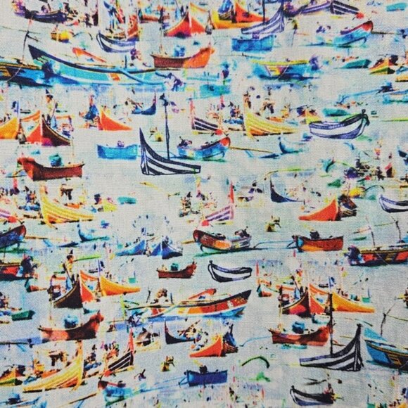 Bugatchi Men's Shaped Fit Sailboat Pattern Button Front Casual Shirt Size 3X - Picture 5 of 12